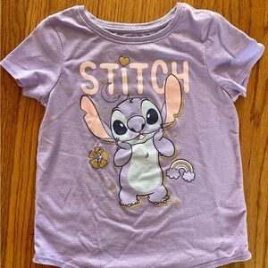 Disney Lavender Stitch Graphic Tee for Kids